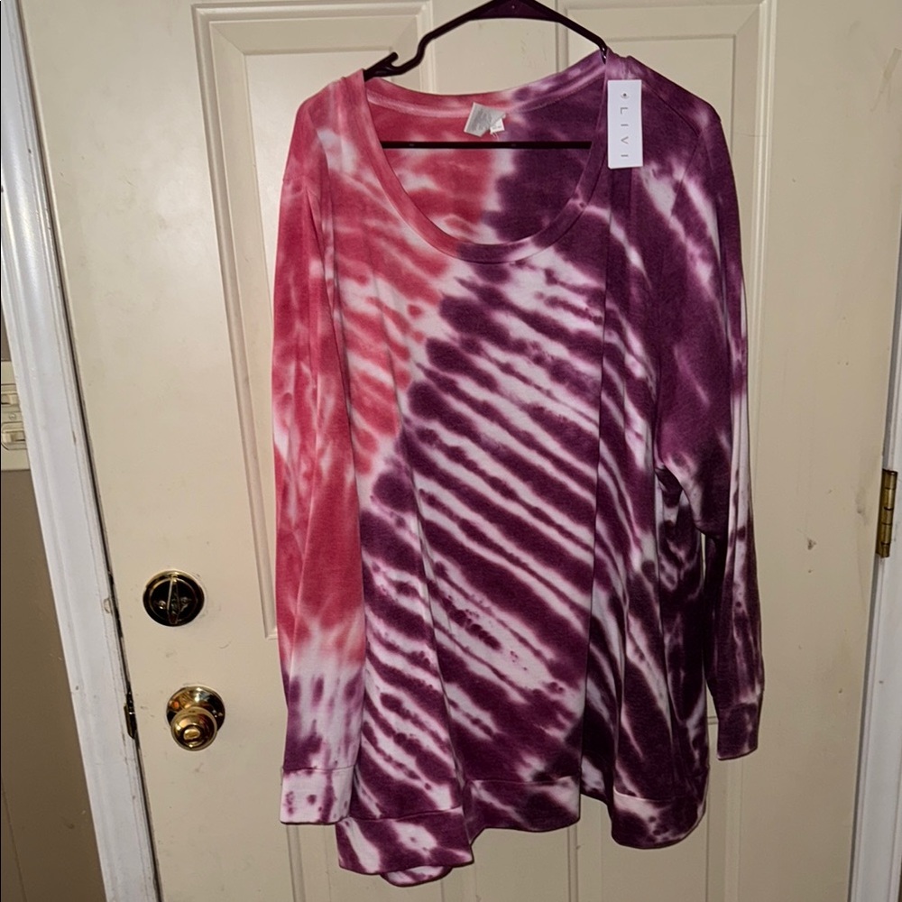 Tie-Dye Long Sleeve Top